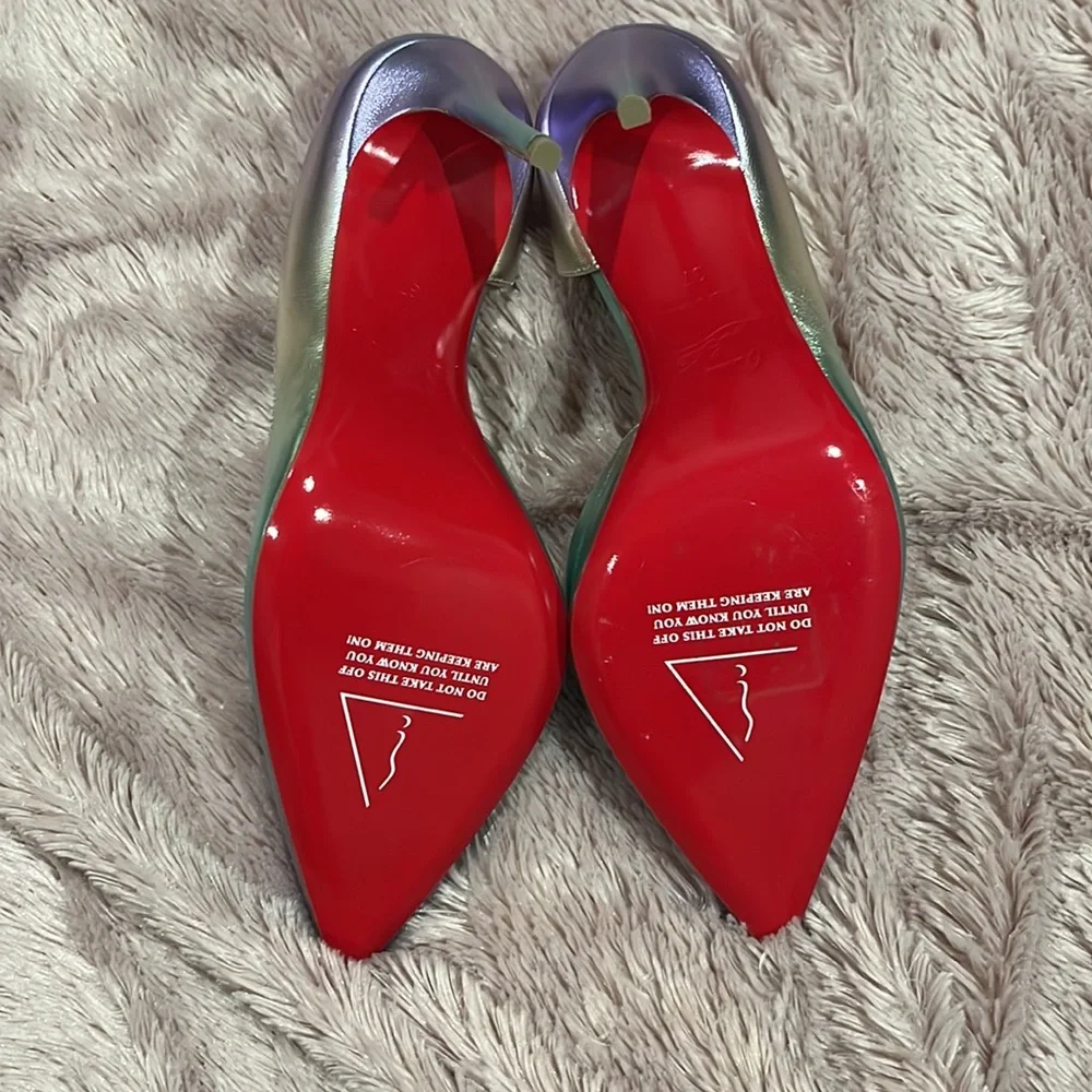 CHRISTIAN LOUBOUTIN IRIZA 100 LEATHER PUMP - Picture 4 of 8